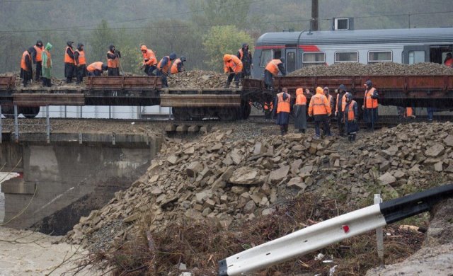 восстановление движения в Туапсе