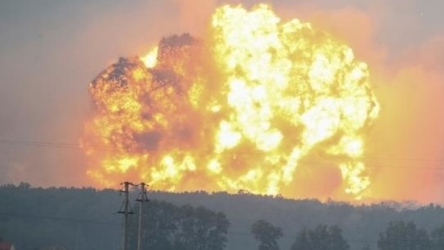 взрывы боеприпасов в Ичне