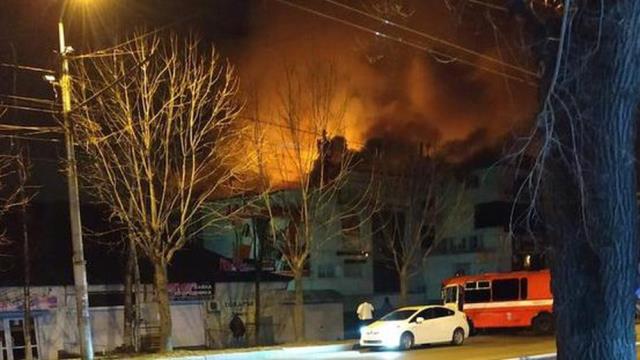 пожар во Владивостоке ТЦ Бум