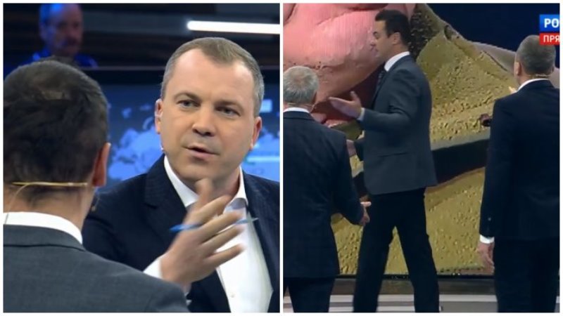 Евгений Попов инцидент с украинским политологом 60 минут
