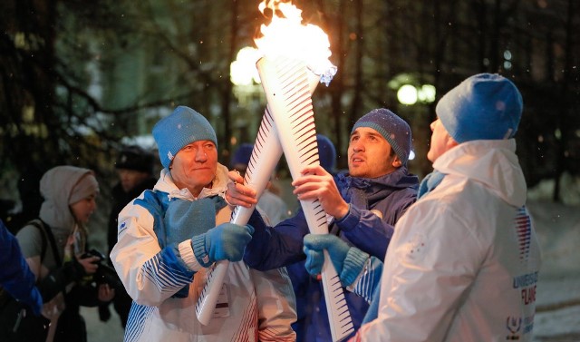 Огонь зимней Универсиады 2019 в Томске