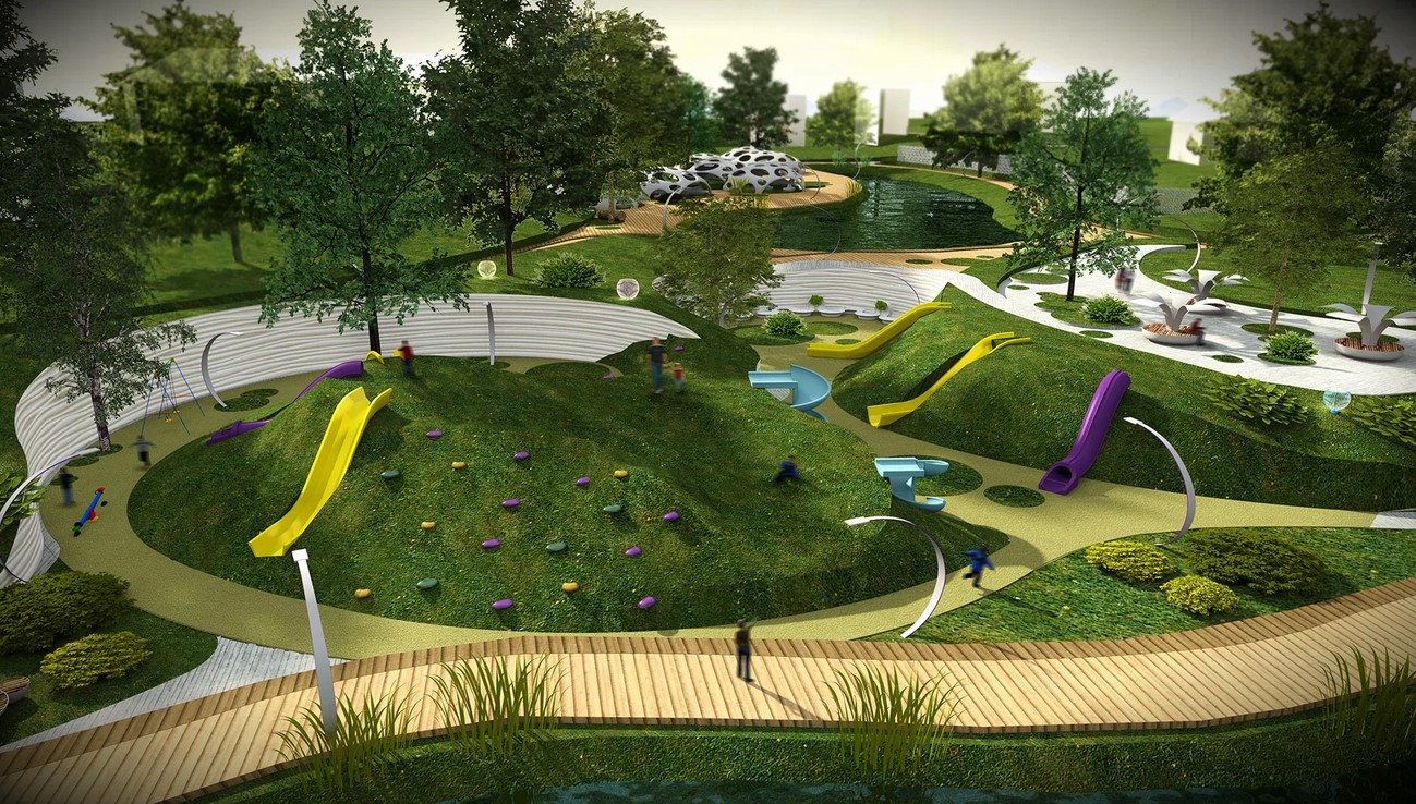 детские площадки в парках